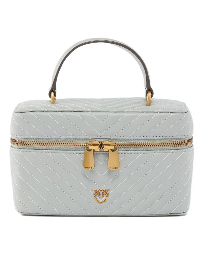 Pinko chevron quilted leather mini bag - Grau Grau