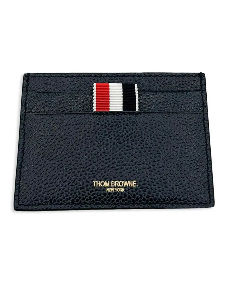 Thom Browne Kartenetui aus gekörntem Leder - Blau Blau