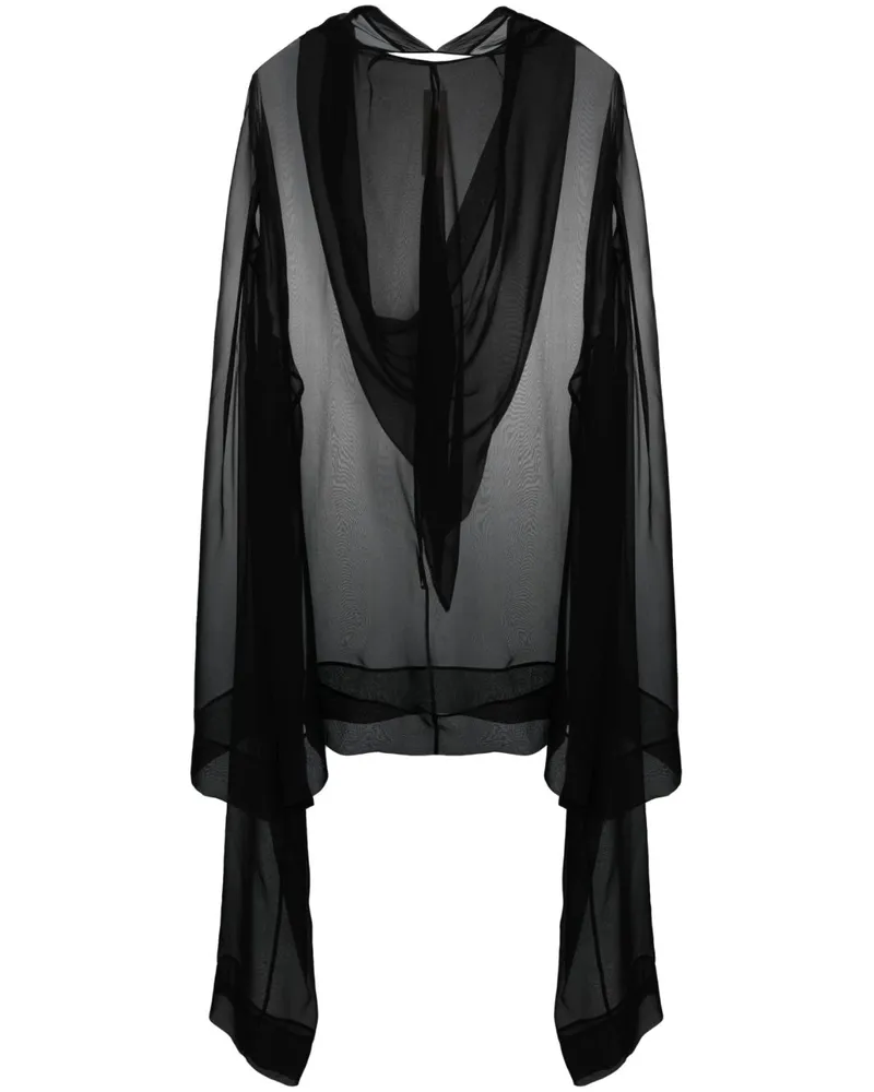 Rick Owens Flyproof Tunika aus Seide - Schwarz Schwarz
