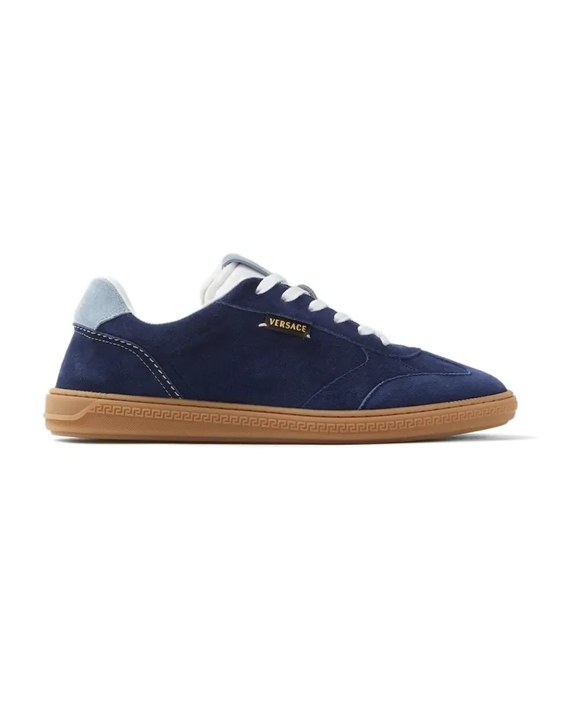 Versace Greca Court logo suede sneakers - Blau Blau