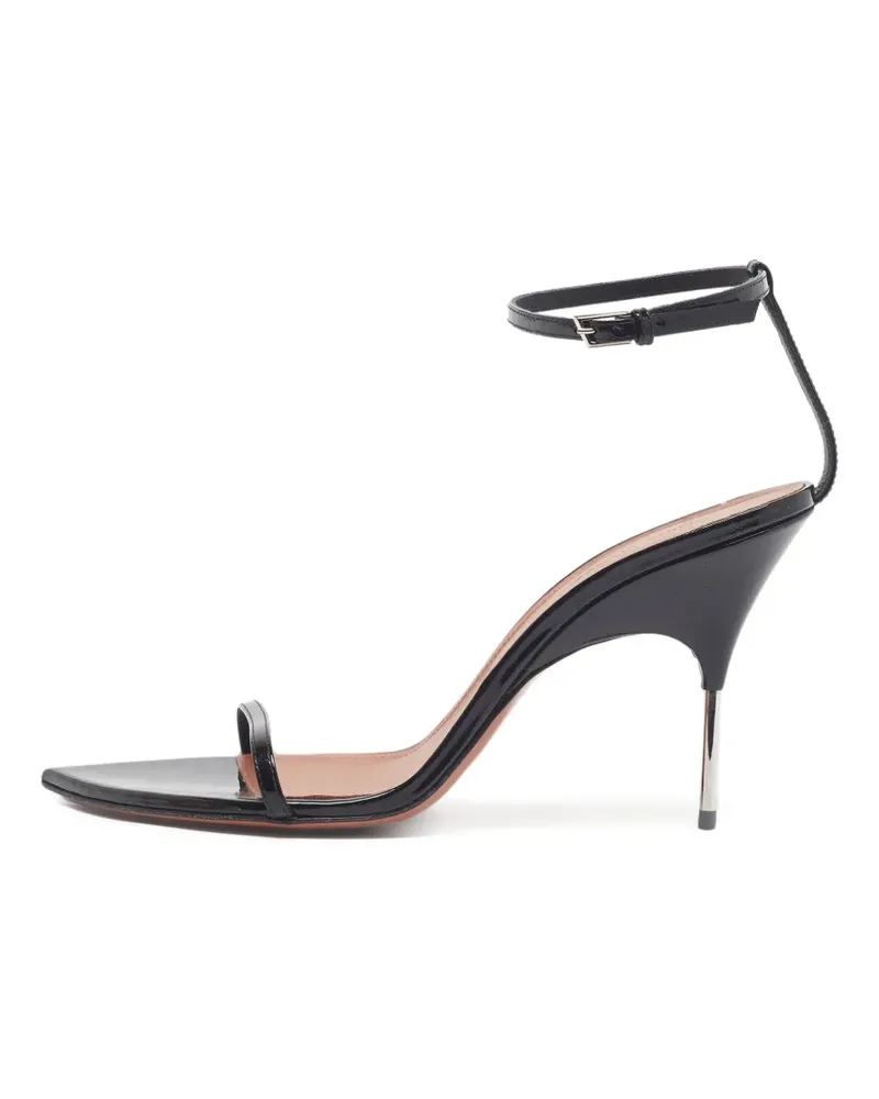 Amina Muaddi Bruna Sandalen - Schwarz Schwarz