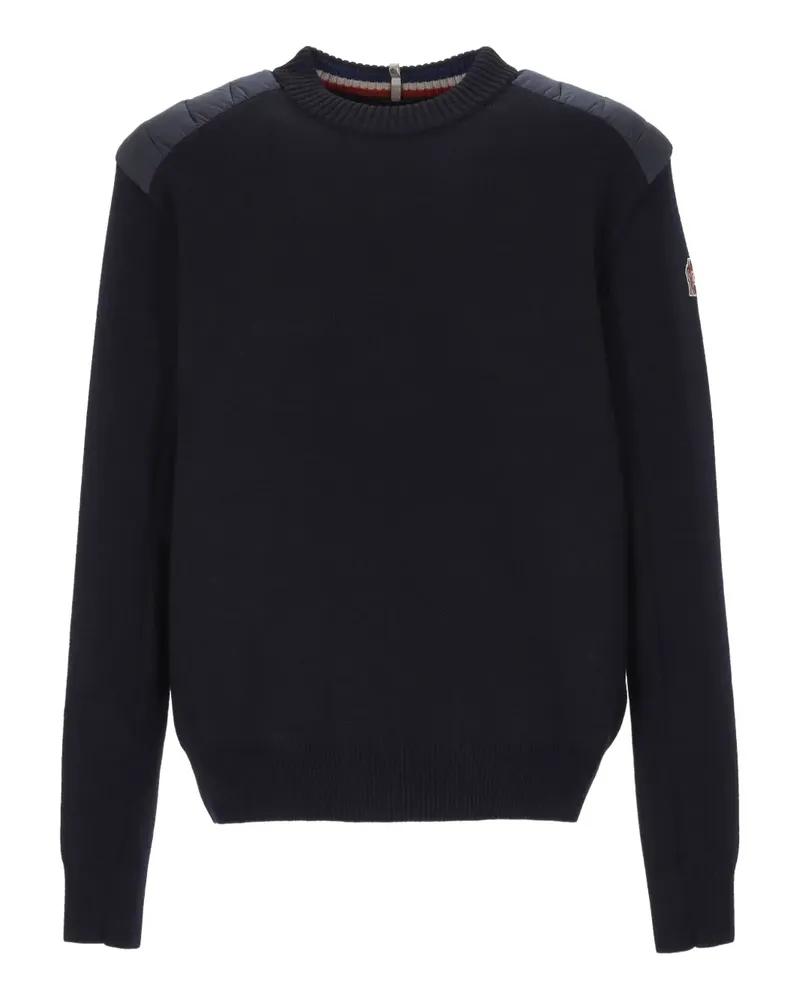 Moncler padded-shoulder sweater - Blau Blau