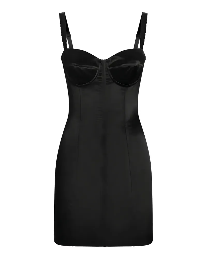 Dolce & Gabbana Minikleid aus Satin - Schwarz Schwarz