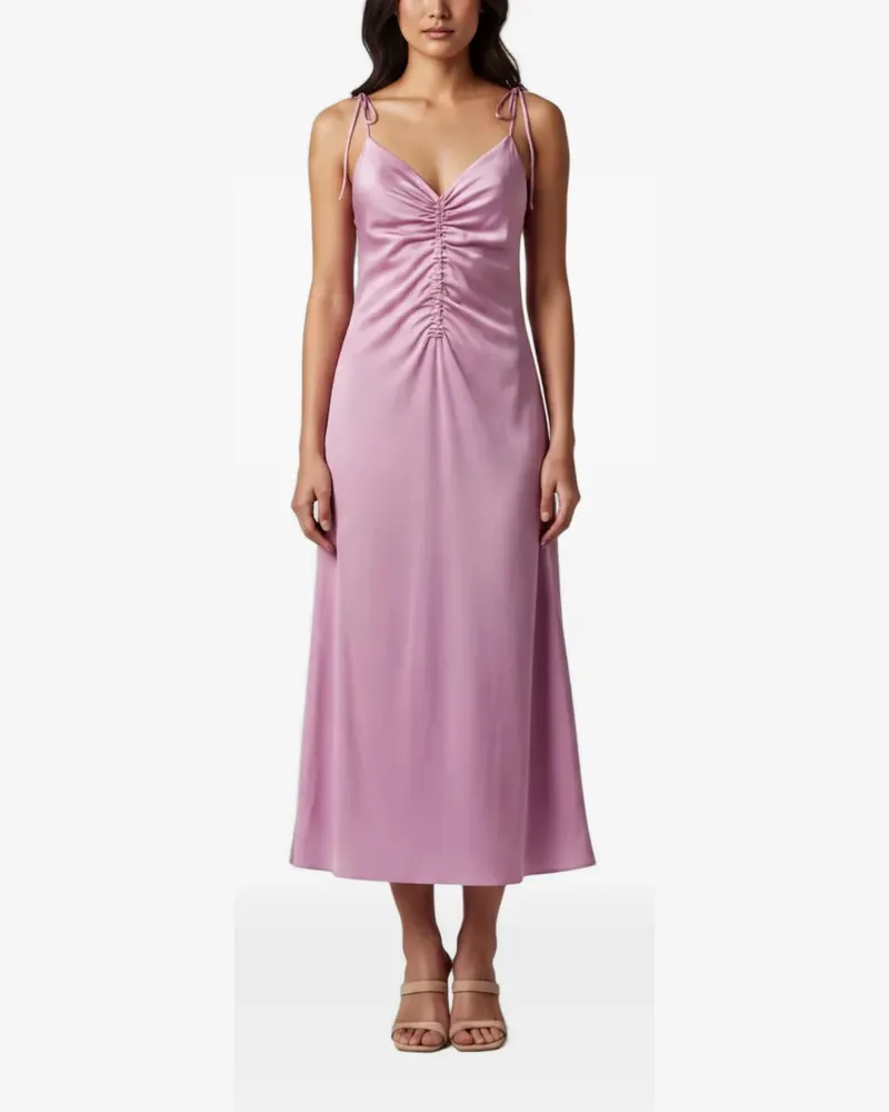 Sandro strappy ruched-detail midi dress - Violett Violett