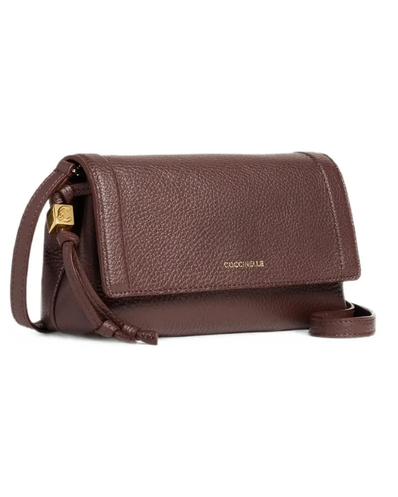 Coccinelle Thess grainy-leather shoulder bag - Rot Rot
