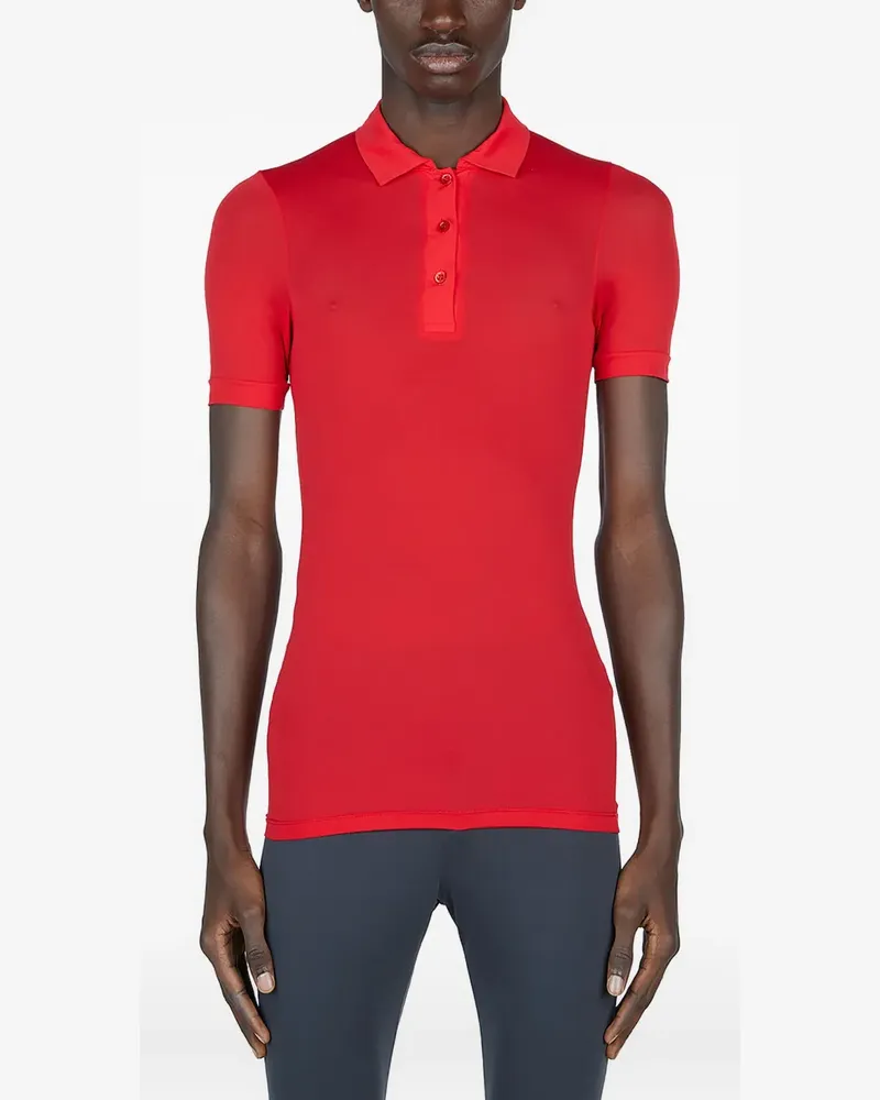 Raf Simons Poloshirt mit Knopfleiste - Rot Rot