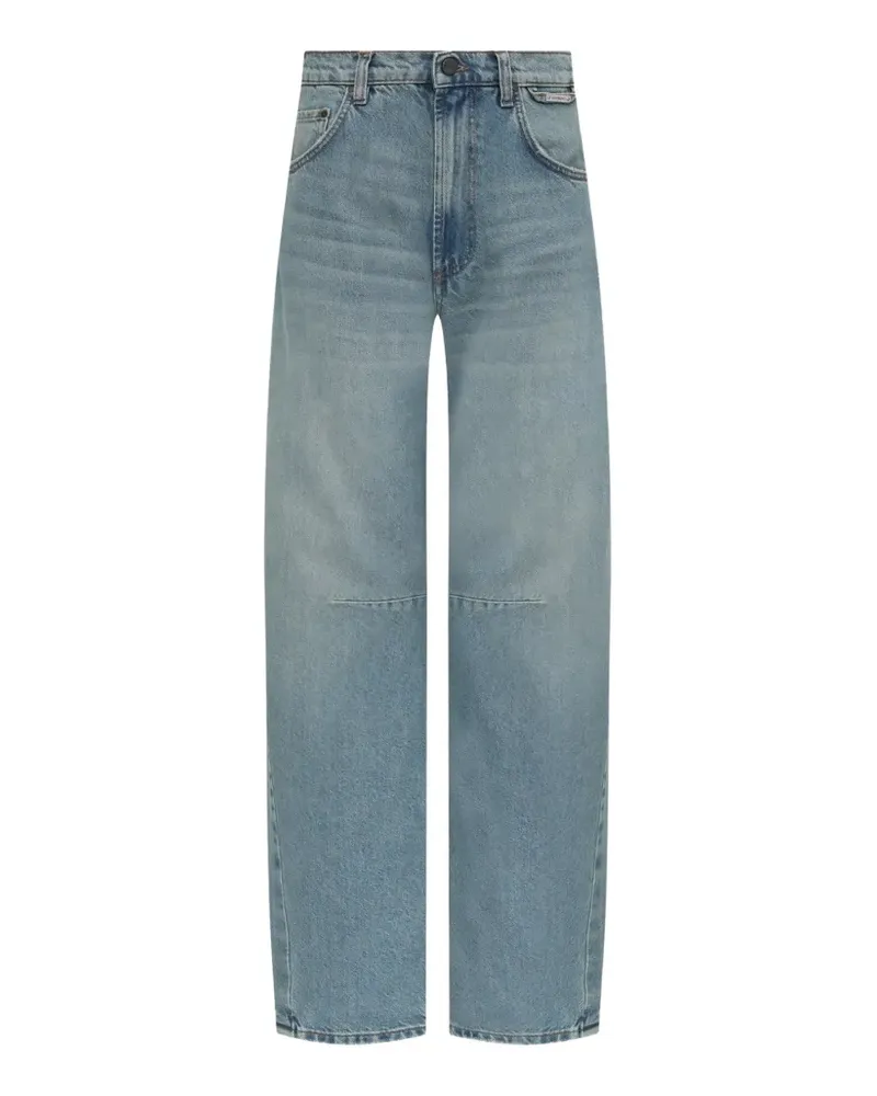 Iceberg Ausgeblichene Straight-Leg-Jeans - Blau Blau