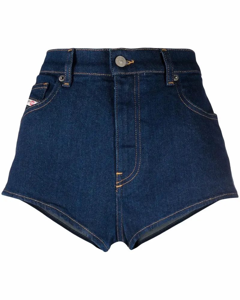 Diesel Jeansshorts mit hohem Bund - Blau Blau