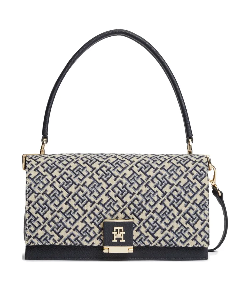 Tommy Hilfiger monogram-pattern shoulder bag - Blau Blau