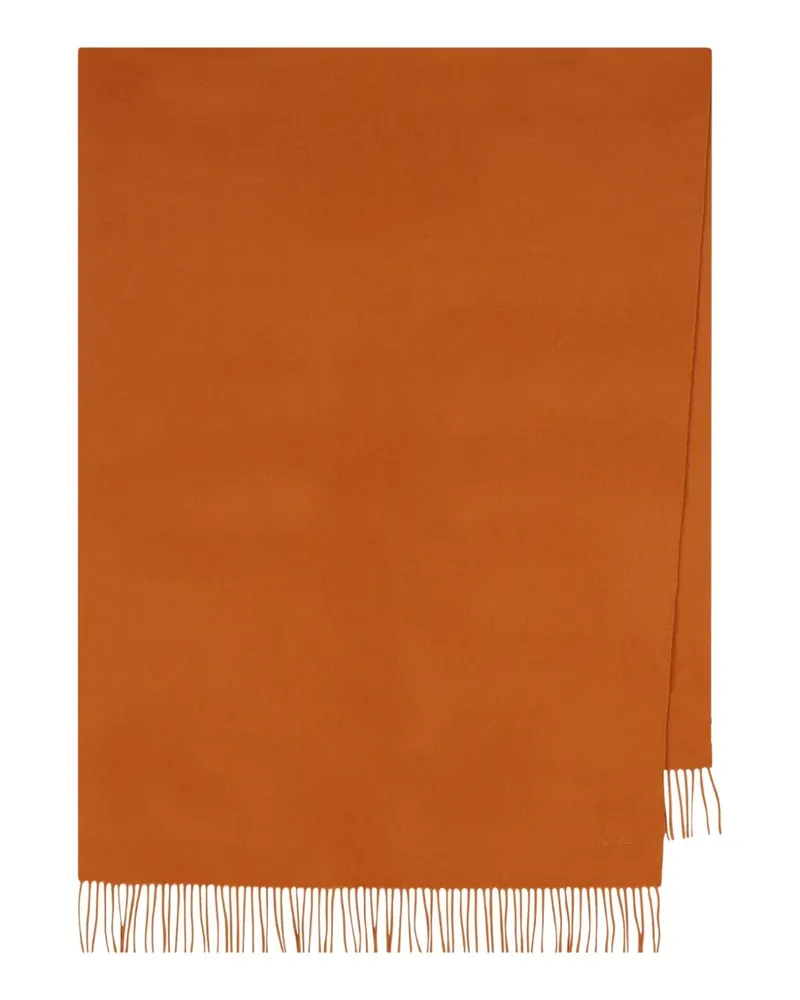 Max Mara fringed cashmere scarf - Orange Orange