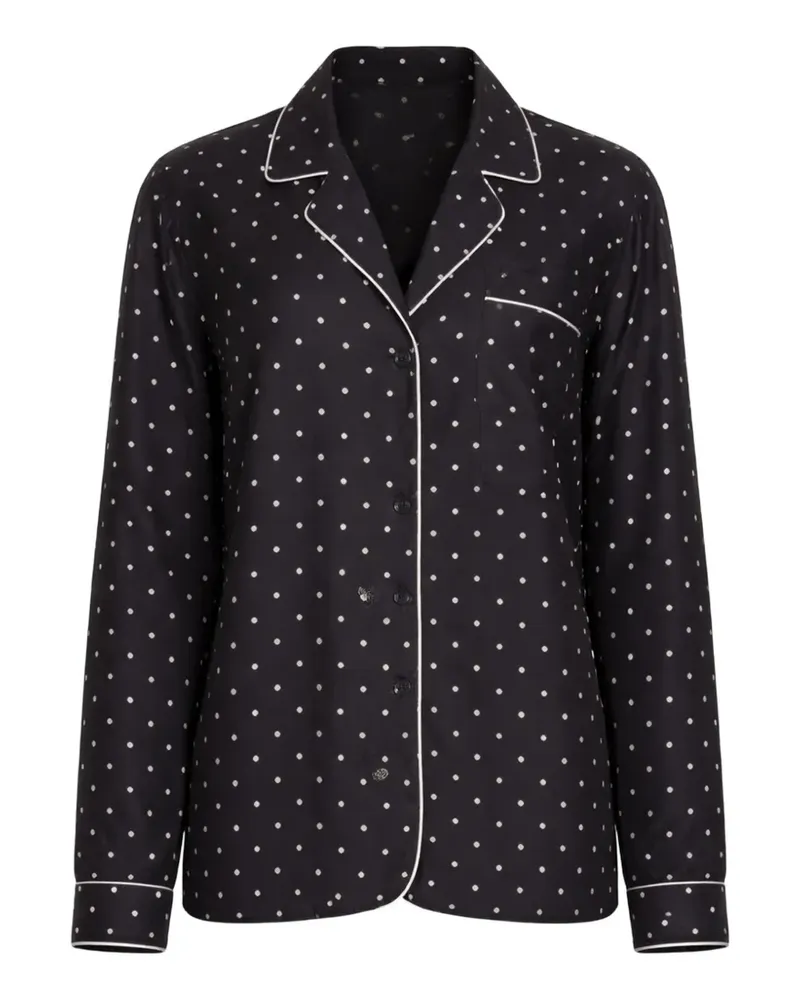 Elie Saab Hemd mit Polka Dots - Schwarz Schwarz