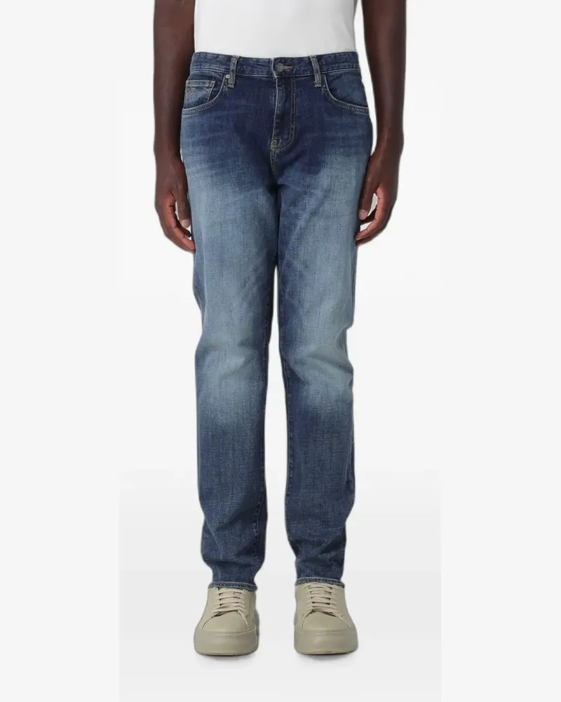 Armani Exchange zip-up slim-fit jeans - Blau Blau