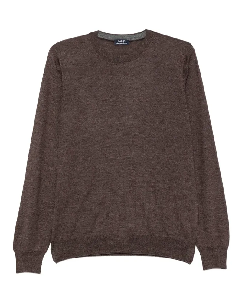 BARBA Pullover mit rundem Ausschnitt - Braun Braun