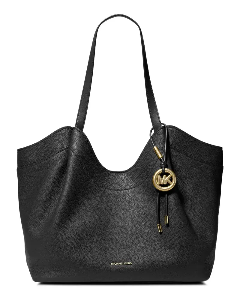 Michael Kors Große Nolita Tote Bag aus gekörntem Leder - Schwarz Schwarz