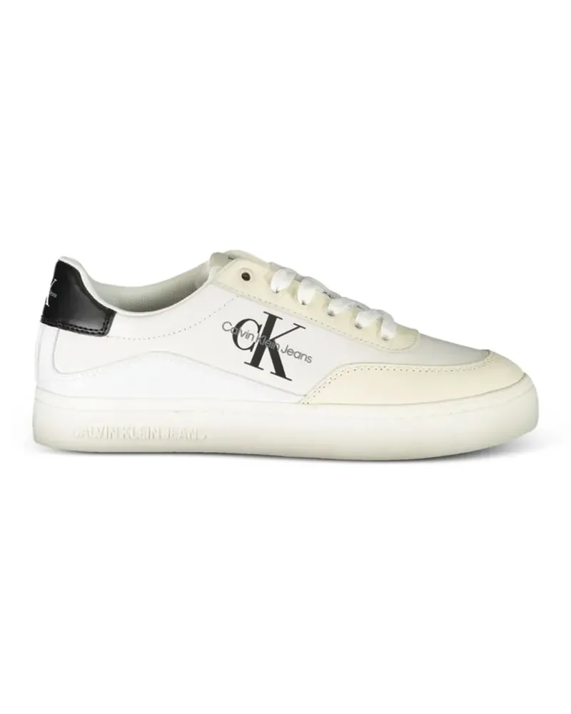 Calvin Klein monogram lace-up sneakers - Weiß Weiß