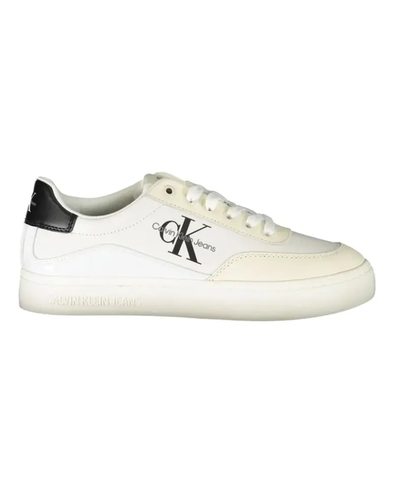 Calvin Klein monogram lace-up sneakers - Weiß Weiß