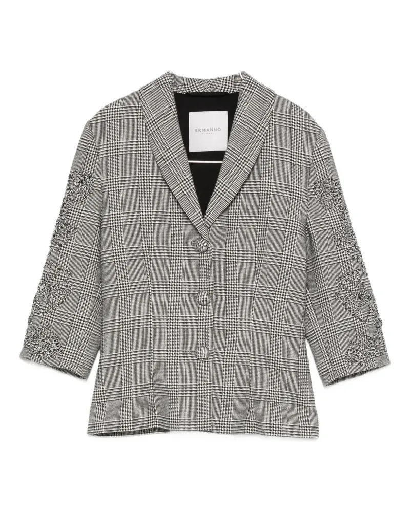 Ermanno Scervino check-print embellished jacket - Grau Grau