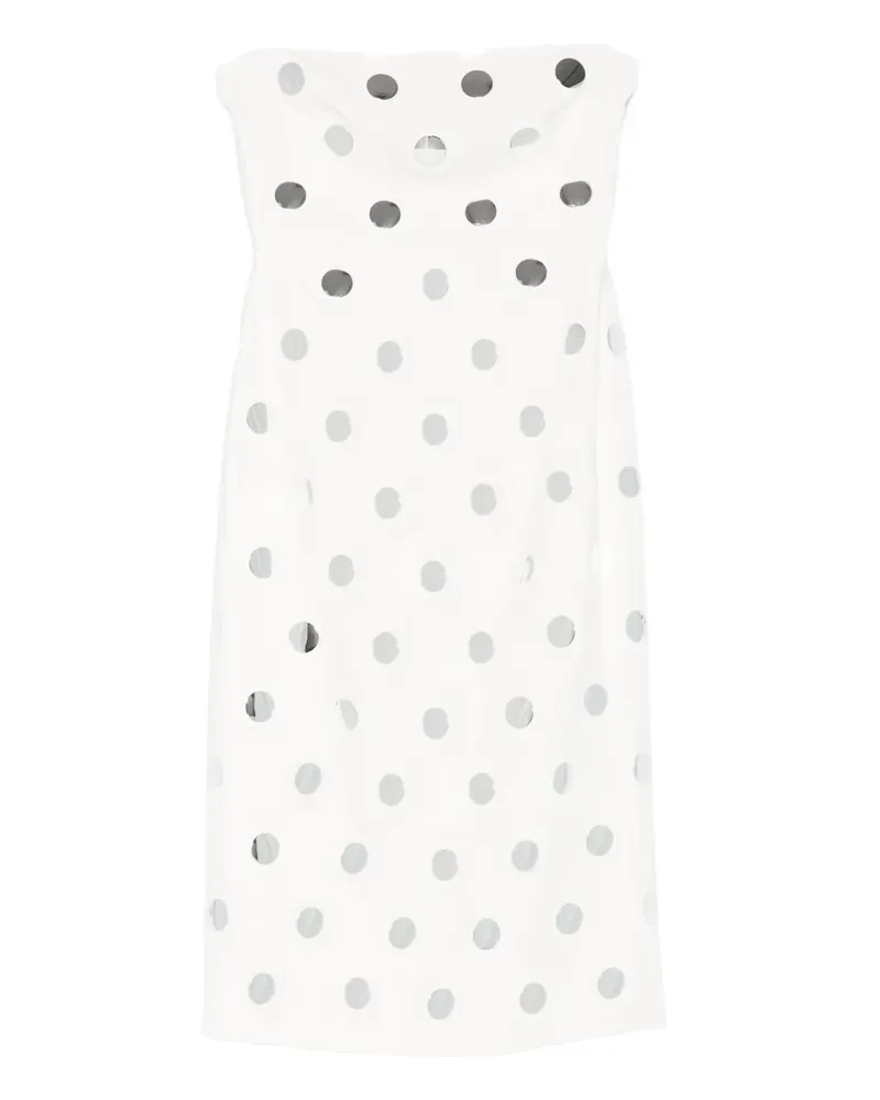 David Koma Kleid mit Polka Dots - Weiß Weiß