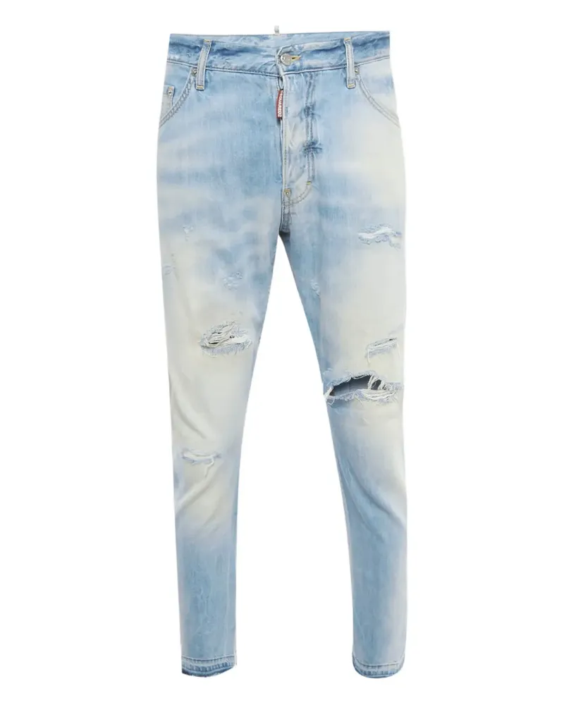 Dsquared2 Jeans in Distressed-Optik - Blau Blau