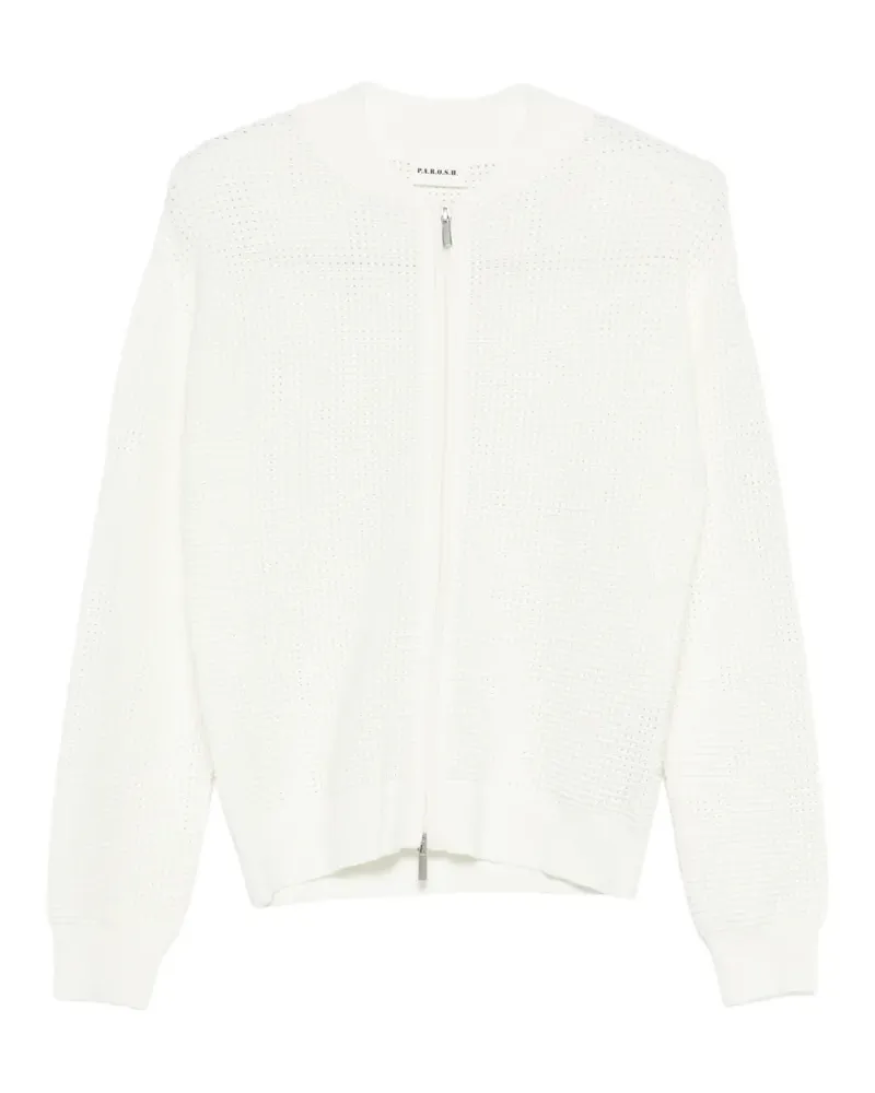 P.A.R.O.S.H. P.A.R.O H. Renfield zip-up cardigan - Weiß Weiß