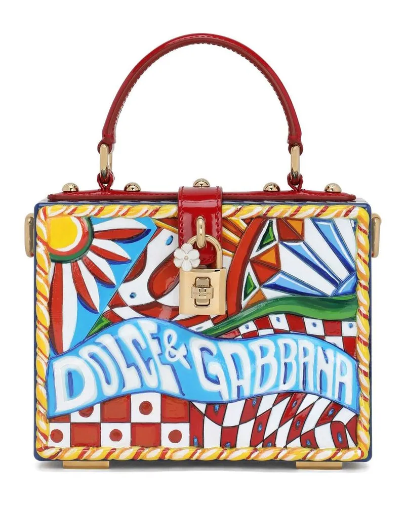 Dolce & Gabbana Kastige Handtasche - Rot Rot