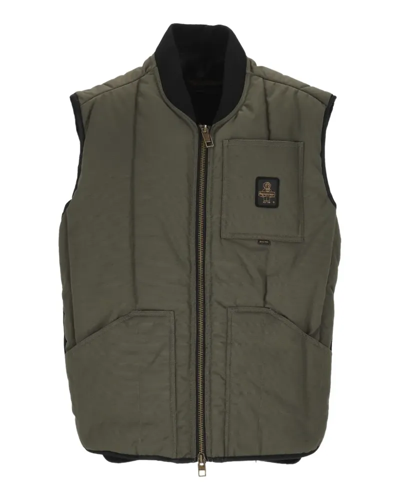 RefrigiWear Gesteppte Weste mit Logo-Patch - Grün Grün