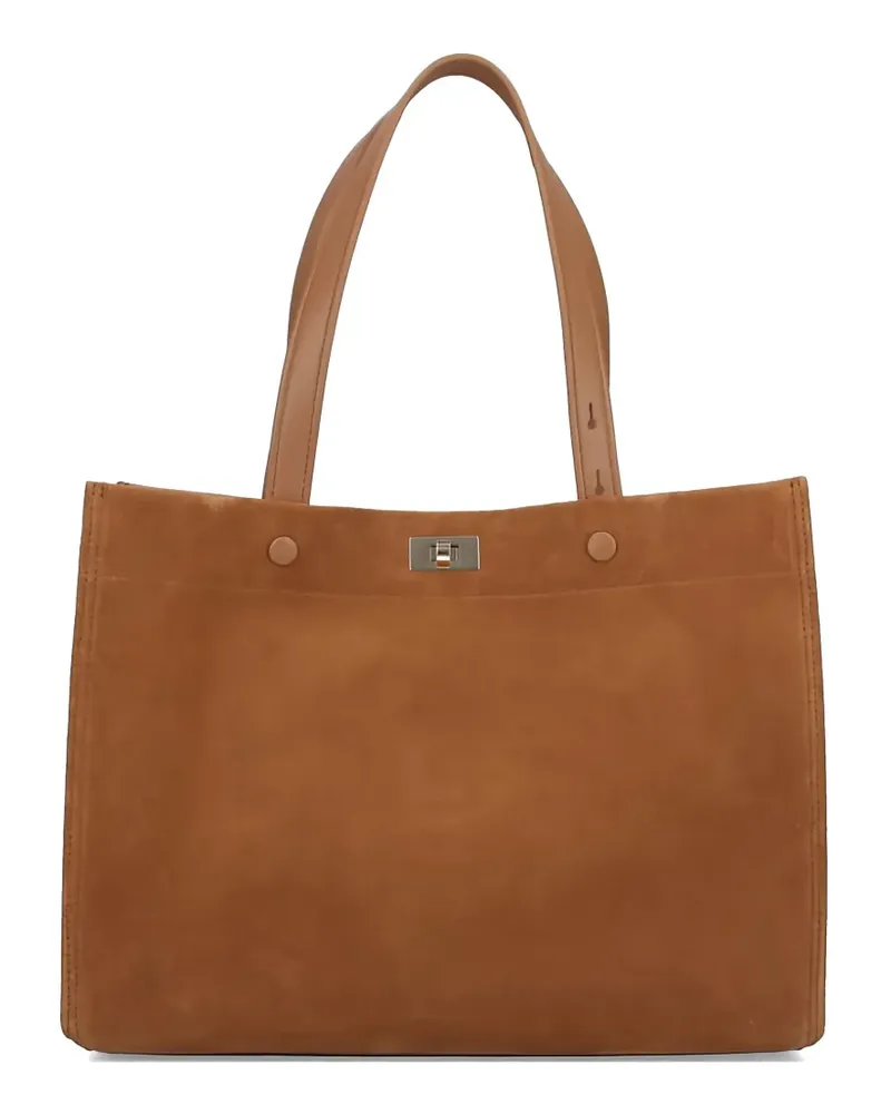 Anya Hindmarch Mortimer two-tone tote bag - Braun Braun