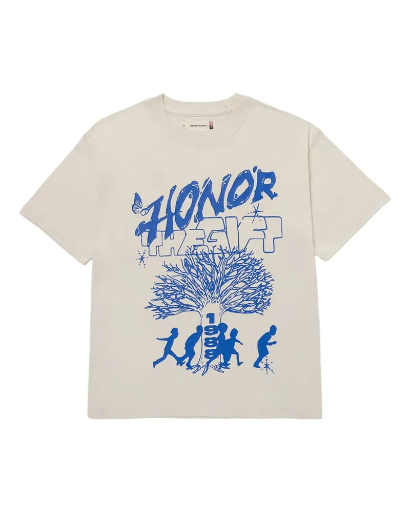 Honor The Gift T-Shirt mit Family Tree-Print - Nude Nude