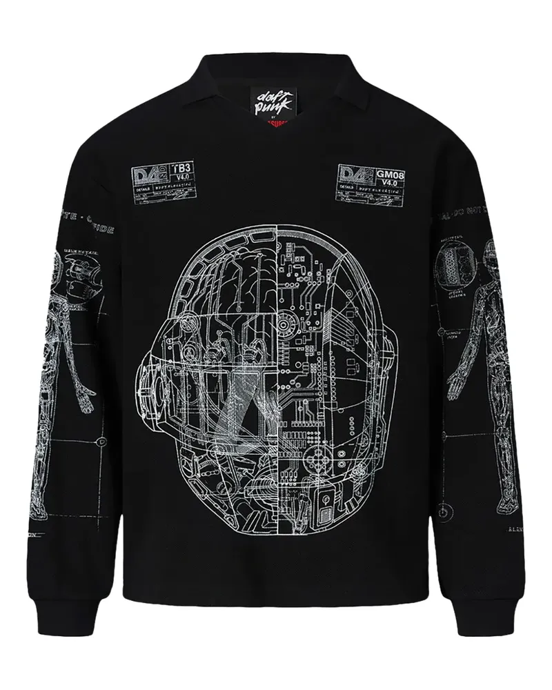 PLEASURES x Daft Punk Schematic Hemd - Schwarz Schwarz