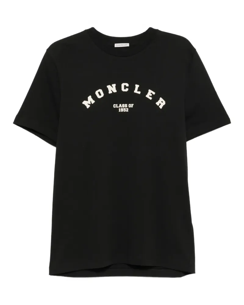 Moncler T-Shirt mit Logo-Print - Schwarz Schwarz