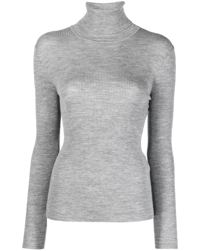 P.A.R.O.S.H. Geripptes Strickoberteil - Grau Grau