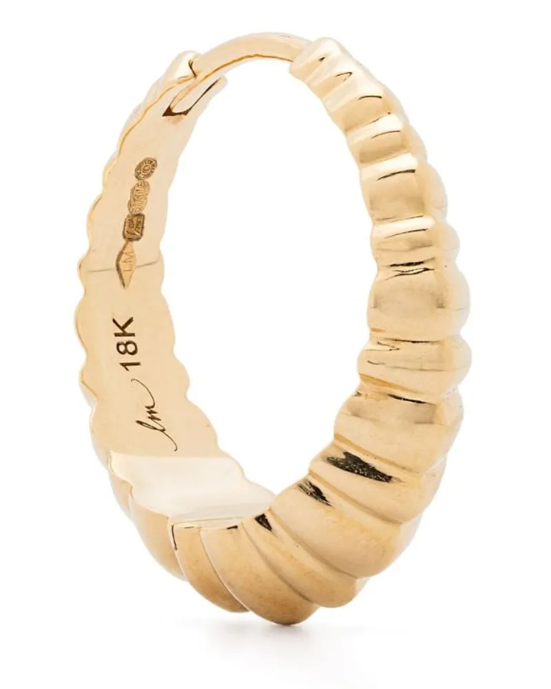 Lizzie Mandler Einzelner 18kt Fluted Crescent Gelbgoldohrring Gold