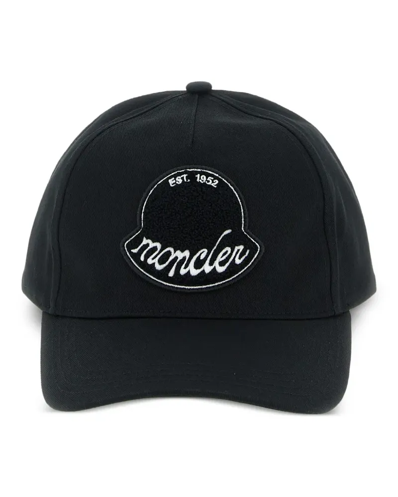 Moncler Baseballkappe mit Logo-Patch - Schwarz Schwarz