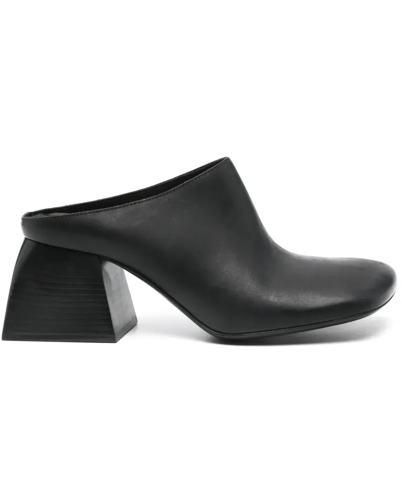 Uma Wang Mules aus Leder 60mm - Schwarz Schwarz
