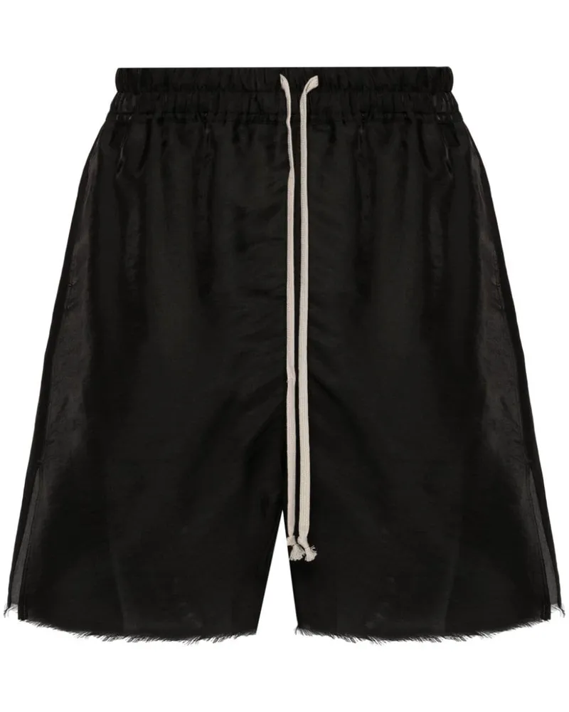 Rick Owens Semi-transparente Shorts aus Seidengemisch - Schwarz Schwarz