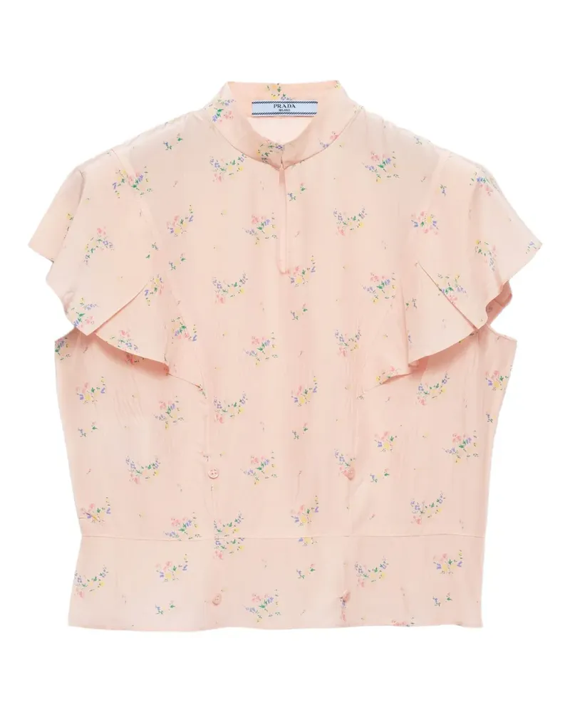 Prada Hemd mit Blumen-Print - Rosa Rosa