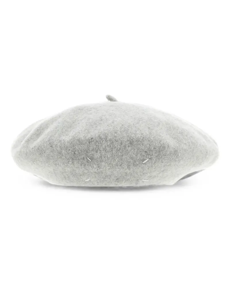 Maison Margiela Baskenmütze mit Ziernähten - Grau Grau