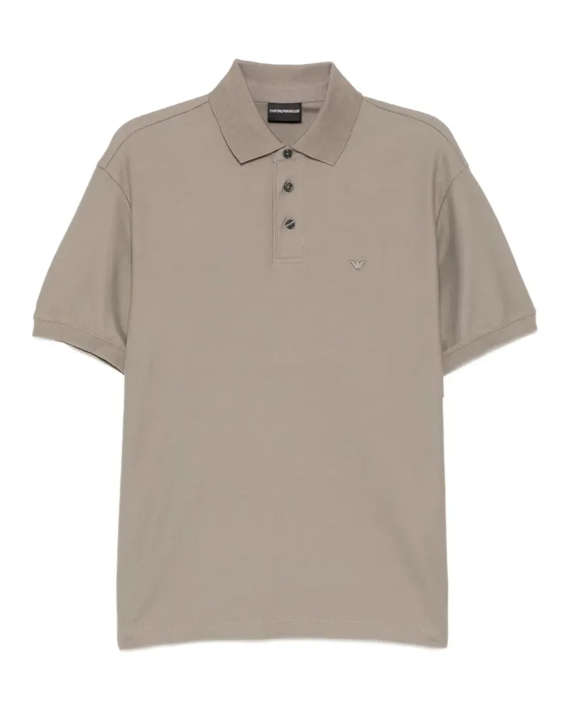 Emporio Armani Poloshirt mit Logo-Stickerei - Nude Nude