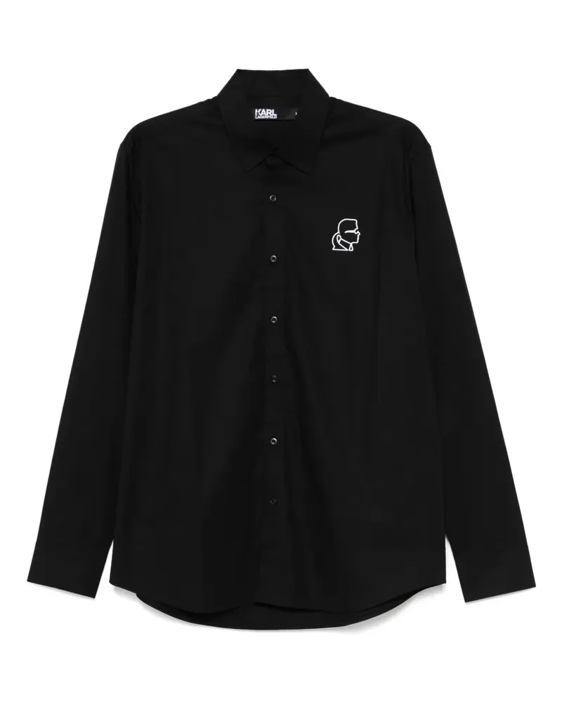 Karl Lagerfeld Ikonik Karl Hemd - Schwarz Schwarz