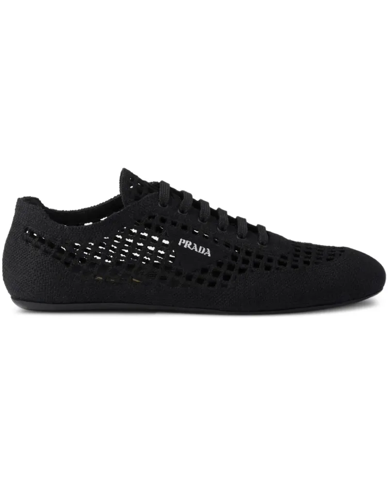 Prada Sneakers mit runder Kappe - Schwarz Schwarz