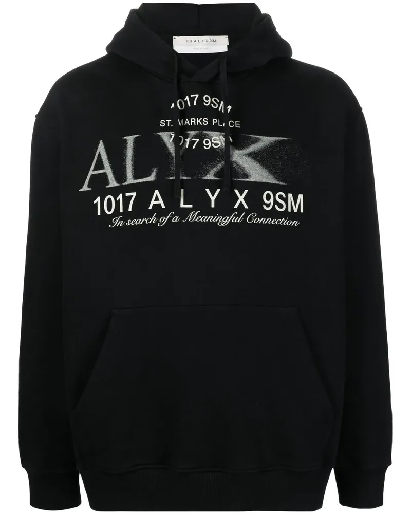 1017 ALYX 9SM Hoodie mit Logo-Print - Schwarz Schwarz