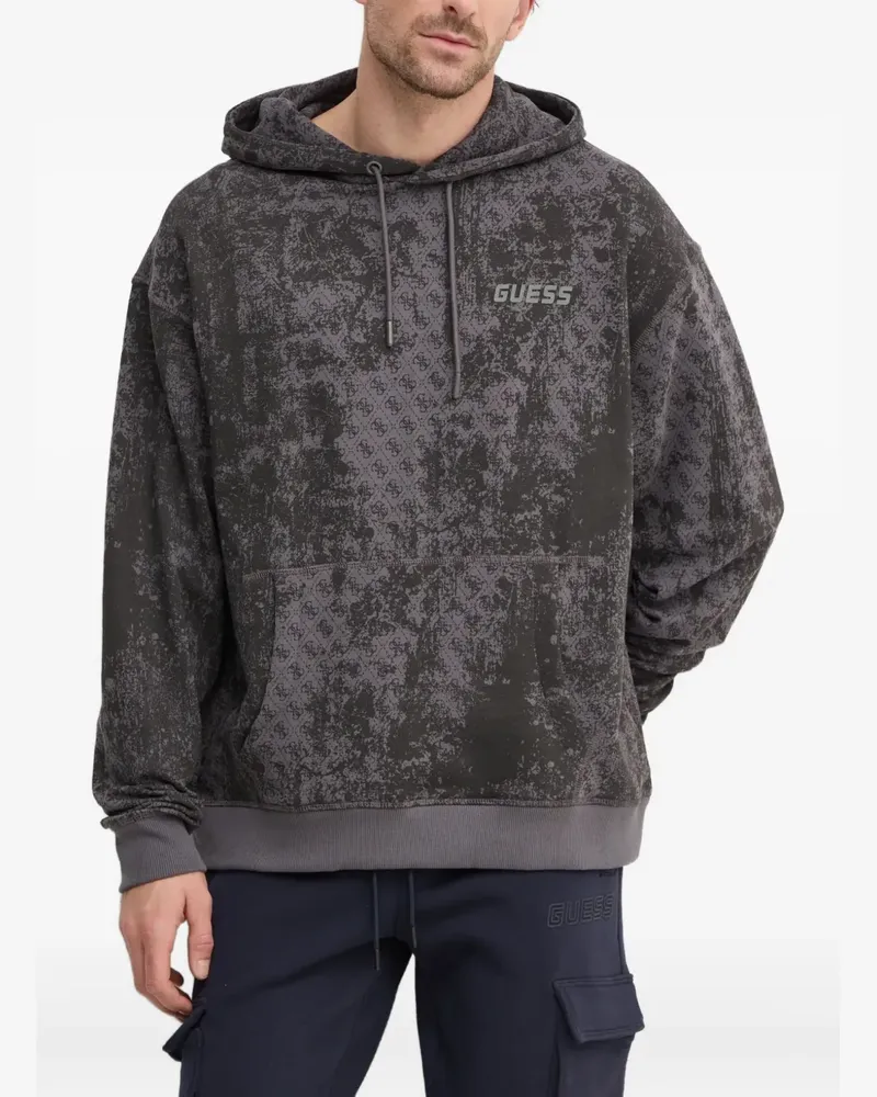 Guess Hoodie mit Logo-Print - Schwarz Schwarz