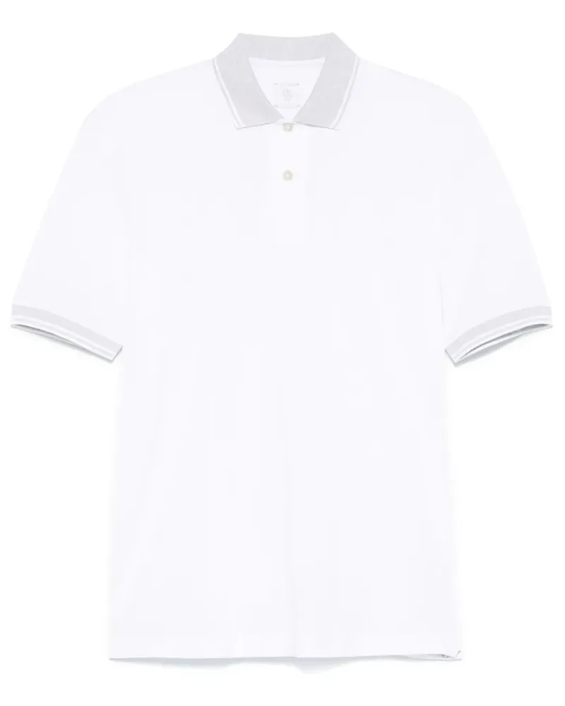 Eleventy Poloshirt aus Piqué - Weiß Weiß