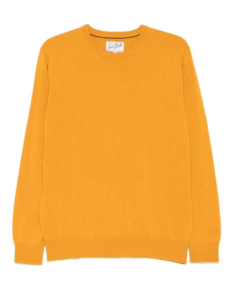 MC2 Saint Barth logo-embroidered crew-neck jumper - Gelb Gelb
