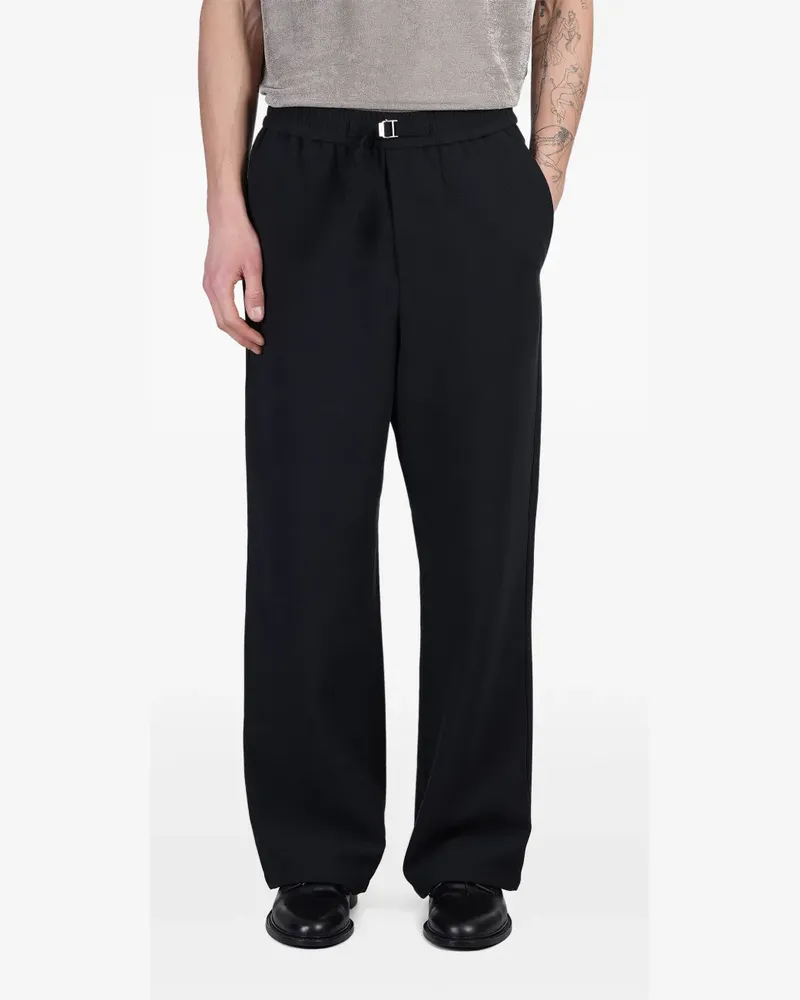 AMI Paris Hose mit Logo-Schnalle - Schwarz Schwarz
