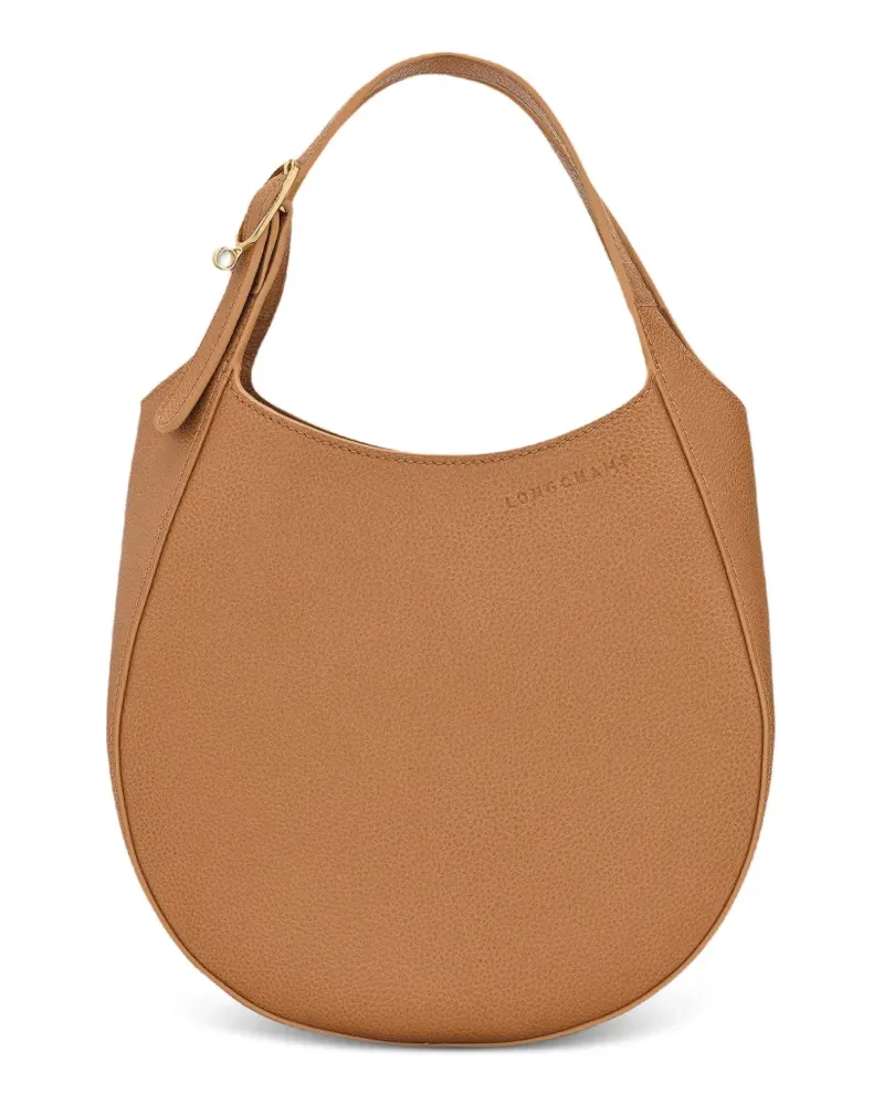 Longchamp Le Foulonné grained-leather bucket bag - Braun Braun