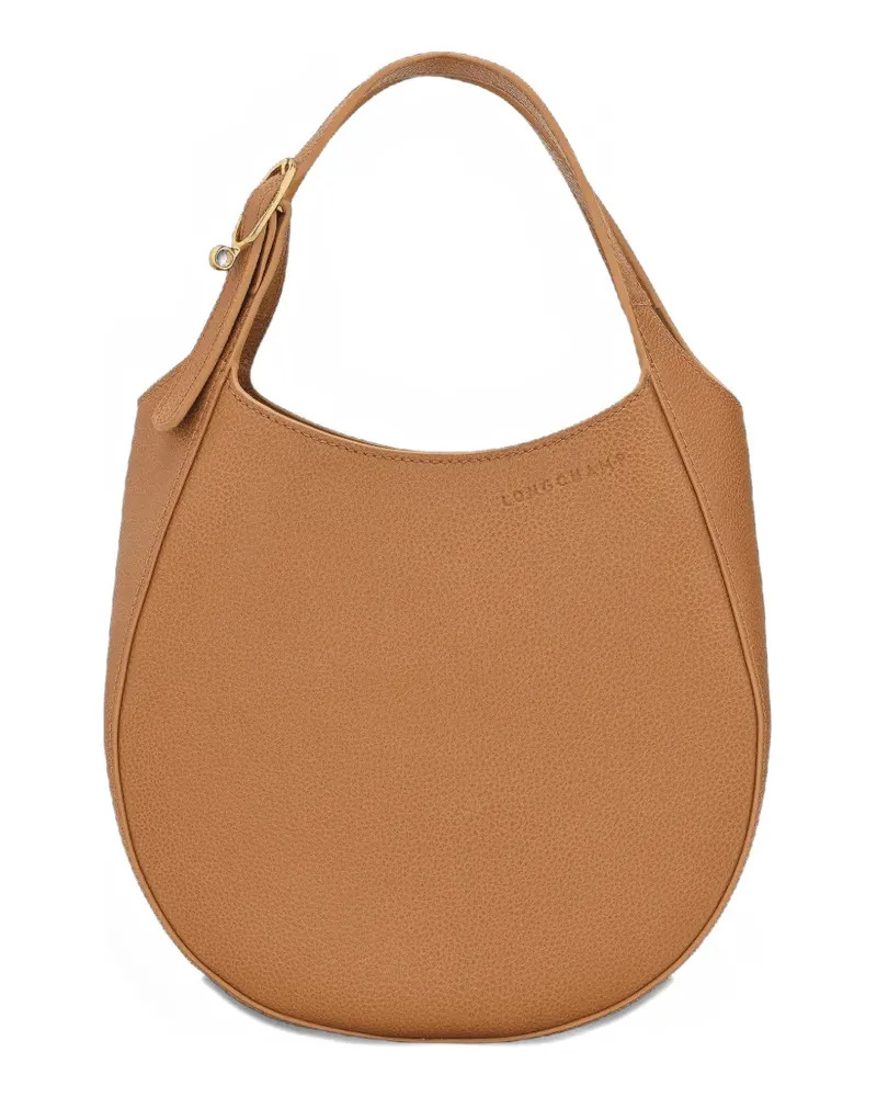 Longchamp Le Foulonné grained-leather bucket bag - Braun Braun