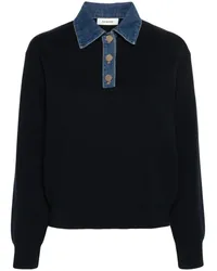 Sandro Poloshirt mit Jeans-Detail Blau