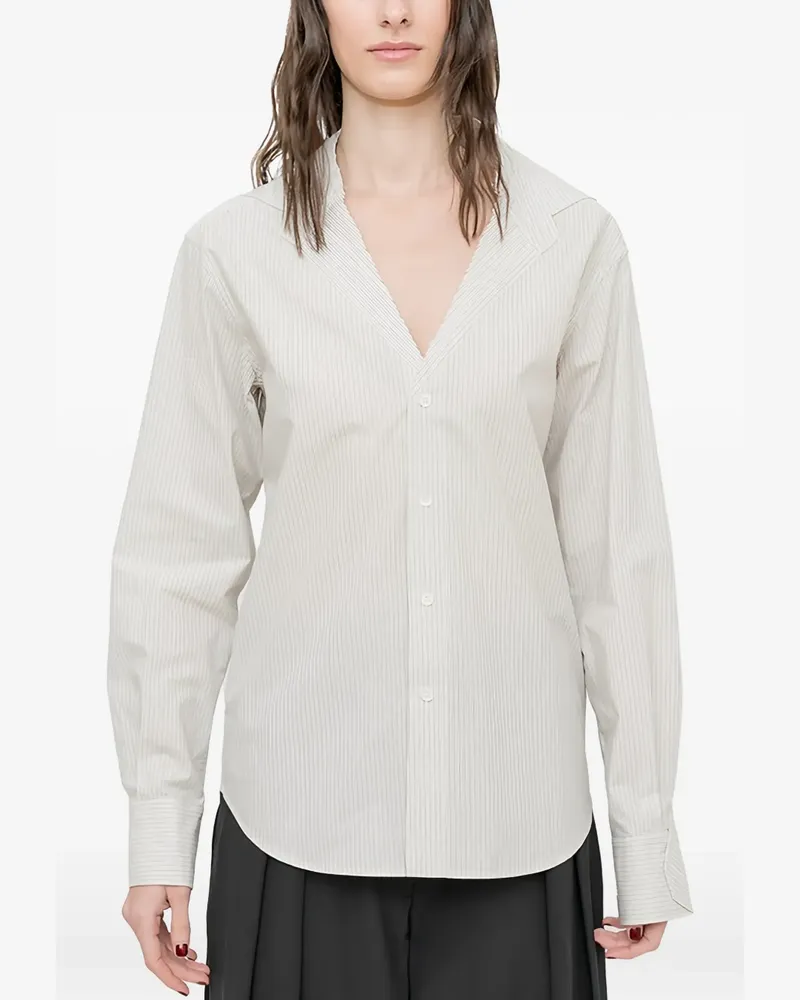 Maison Margiela Hemd mit V-Ausschnitt - Blau Blau