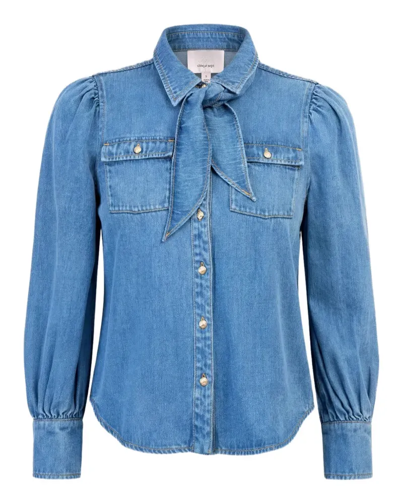 Cinq à Sept Adair Hemd mit Puffärmeln - Blau Blau